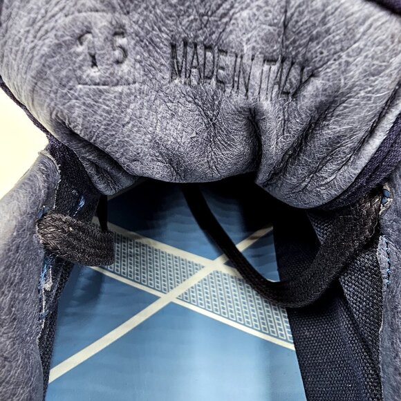 NEW Blue Scarpa Italy Mens 15 Navy Blue Casual Shoes Italian Low Sneakers Tennis - Picture 7 of 14